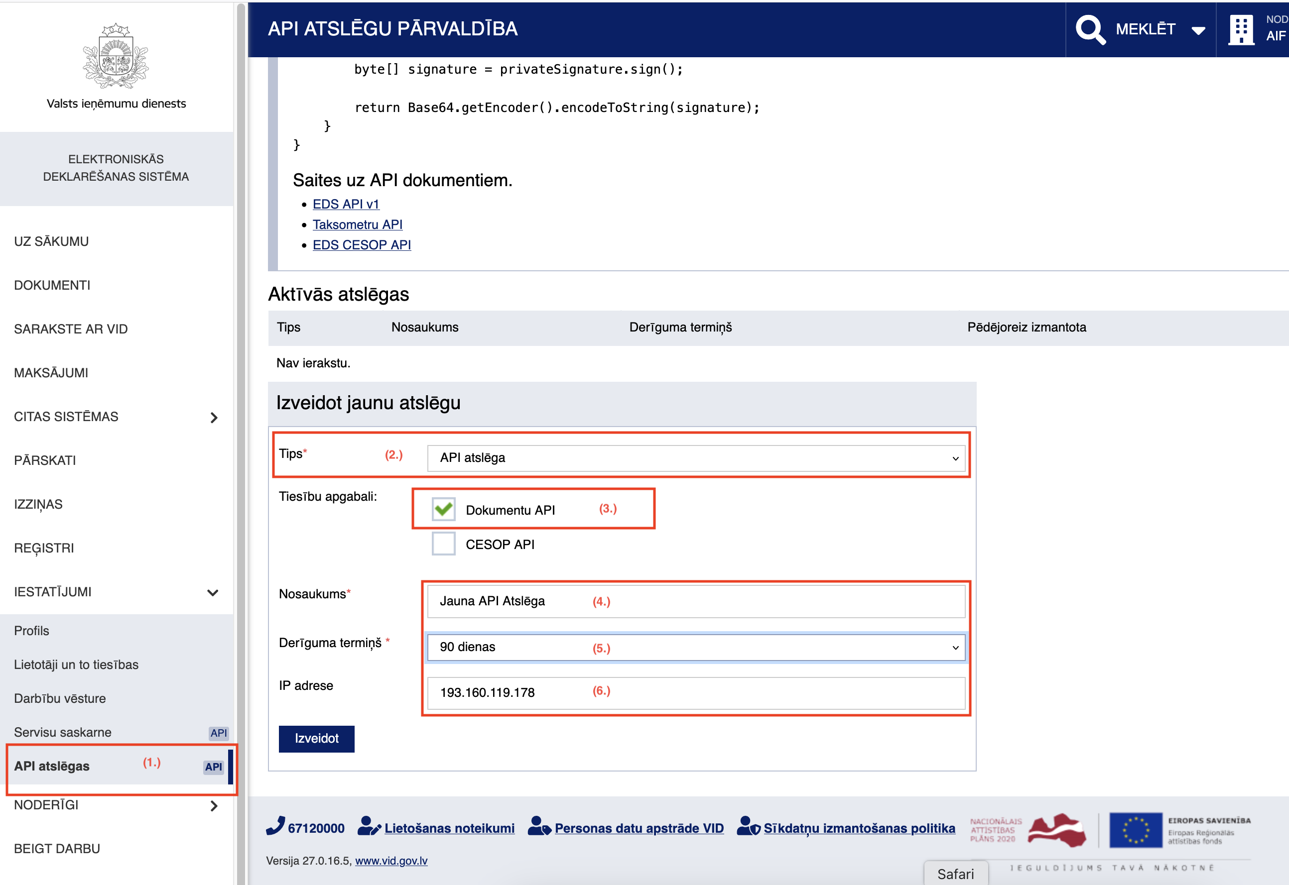 API atslēgas